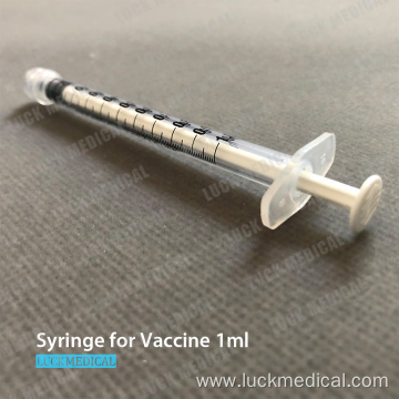 Syringe Luer Lock Without Needle for Vaccine Injection